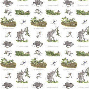 Kasmir Fabric Enormous Crocodi Croc Green