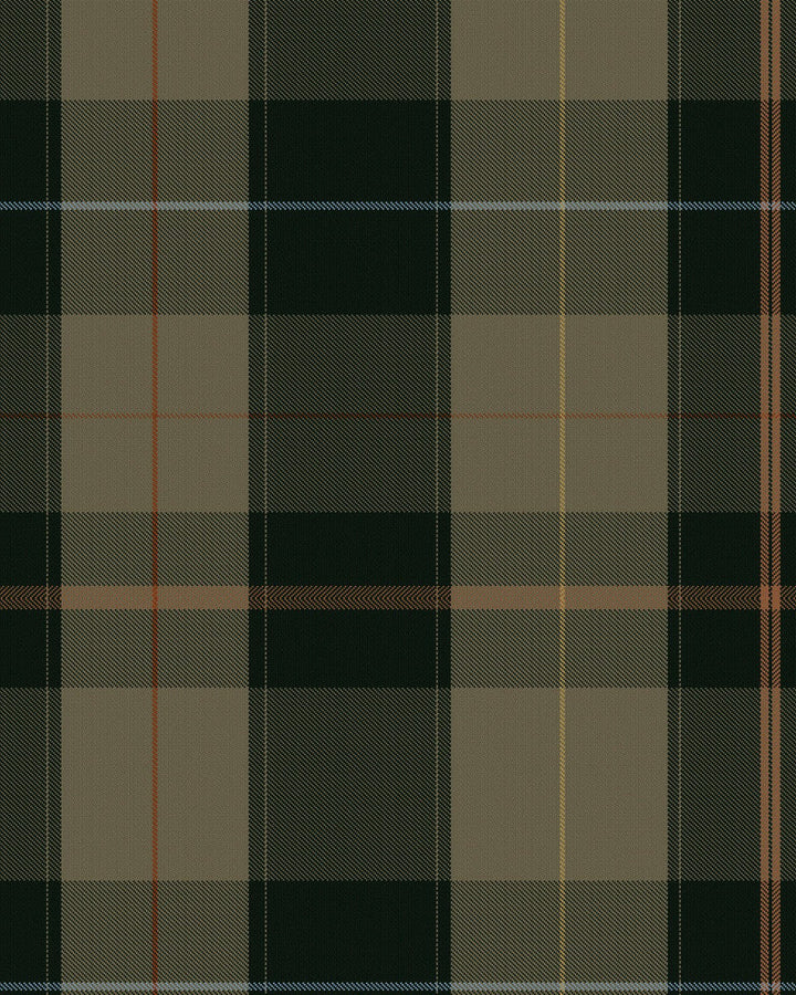 Equestrian Plaid Khaki Wallpaper by Mind the Gap Designer Wallpaper THE WALLPAPER COMPENDIUM 2 Satin Matte Made in Europe Paste the wall 1 roll x 20.5 x 10.9 yards - Swanky Fabrics -