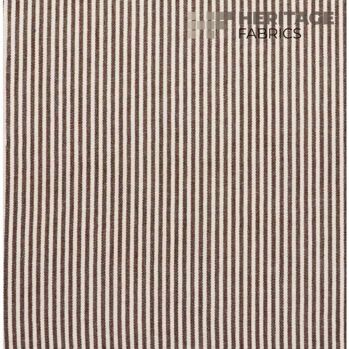 Essex Chocolate by Heritage Designer Fabric - 100% Cotton India 9,000 Horizontal: 0.25" and Vertical: N/A 54" - Swanky Fabrics -