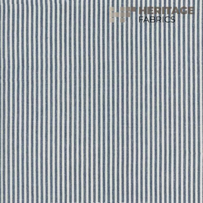 Essex Indigo by Heritage Designer Fabric - 100% Cotton India 9,000 Horizontal: 0.25" and Vertical: N/A 54" - Swanky Fabrics -