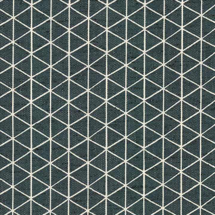 Esteemed Denim  by Kasmir Designer Fabric 1474 66% Polyester 34% Cotton  INDIA  </p><p>Repeat: Horizontal: 2 6/8 inches and Vertical: 1 6/8 inches 54  - Swanky Fabrics -