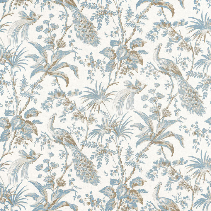 Peacock Toile Soft Blue and Beige AF57828 by Anna French Fabric Anna French Fabric Peacock Toile Soft Blue and Beige AF57828Fabric Bristol </p><p>Repeat: V: 35.50" (90.17 cm) 54.00" (137.16 cm) - Fabric Carolina -