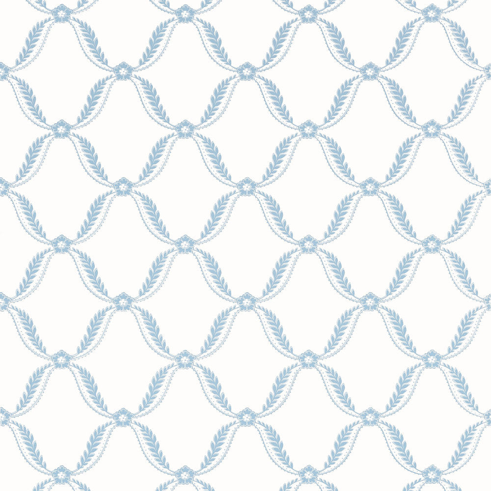 Tate Trellis Soft Blue AT57881 by Anna French Wallpaper Anna French Wallpaper Tate Trellis Soft Blue AT57881Wallpaper Bristol </p><p>Repeat: V: 6.25"(15.88 cm) 27.00"(68.58 cm) - Fabric Carolina -