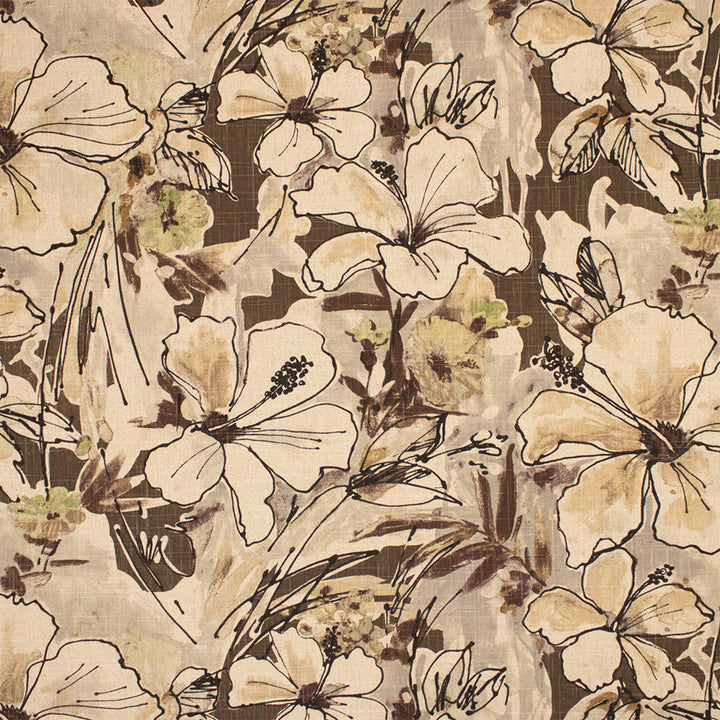 F6209 Chocolate by Greenhouse Designer Fabric - 70% Cotton, 30% Linen China 15000 27.5" H, 24" V 54" - Swanky Fabrics -