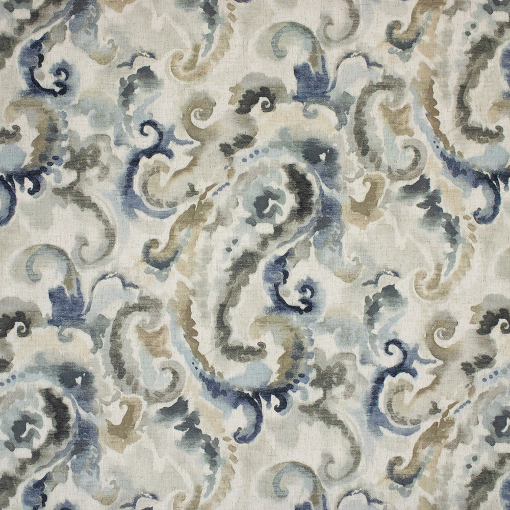 F6323 River by Greenhouse Designer Fabric - 75% Polyester, 15% Poly Chenille, 10% Linen China 30, 000 27.5" H, 25" V 55" - Swanky Fabrics -