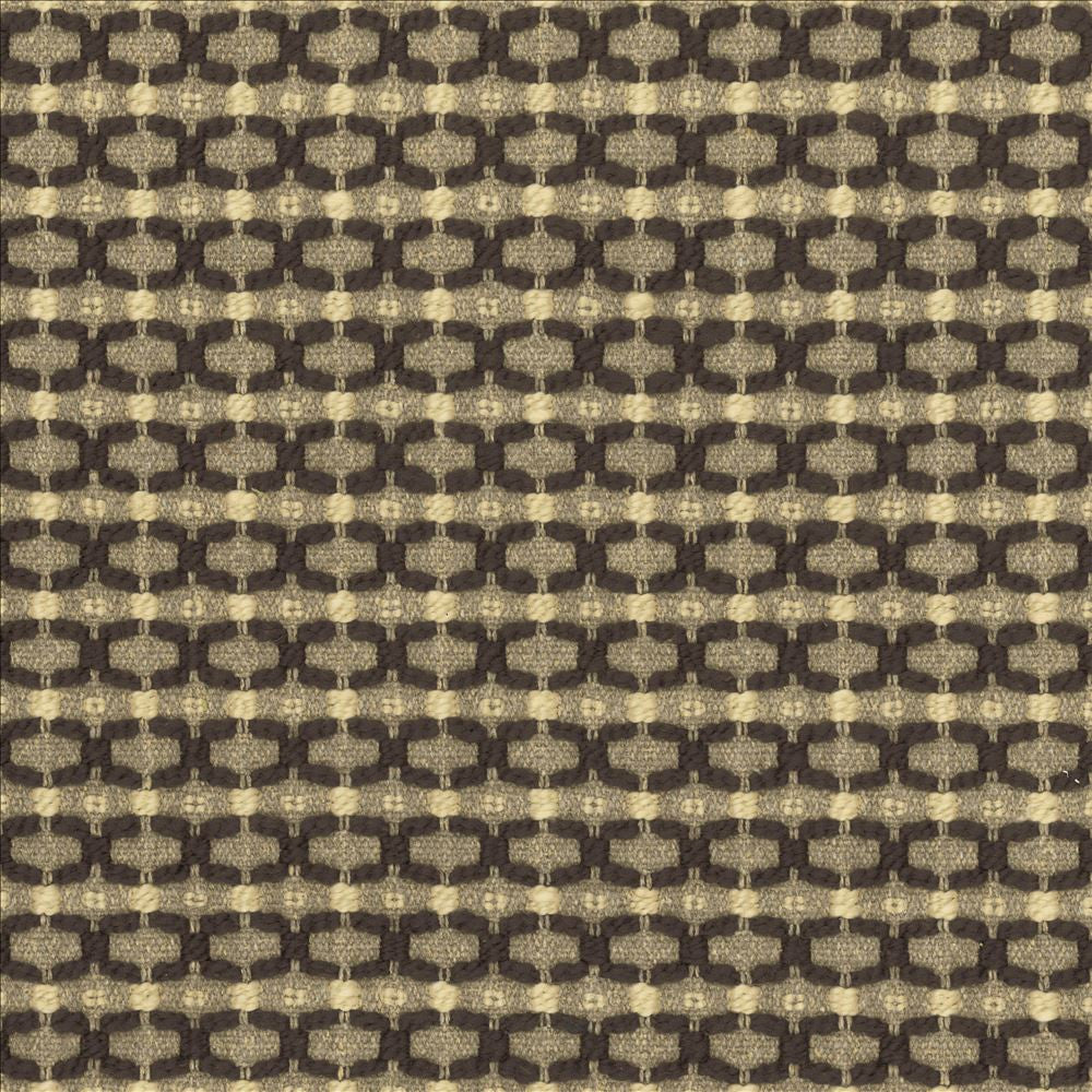 Falkirk Trellis Peppercorn by Kasmir Designer Fabric 1438 89% Cotton 6% Polyester 4% Acrylic 1% Nylon USA 9,000 Wyzenbeek Double Rubs Horizontal: 1 inches and Vertical: 1 inches 54 - Swanky Fabrics -