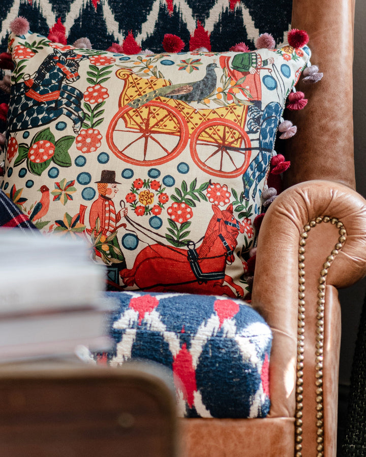 Fasnacht linen fabric by Mind the Gap (FB00096), view 2