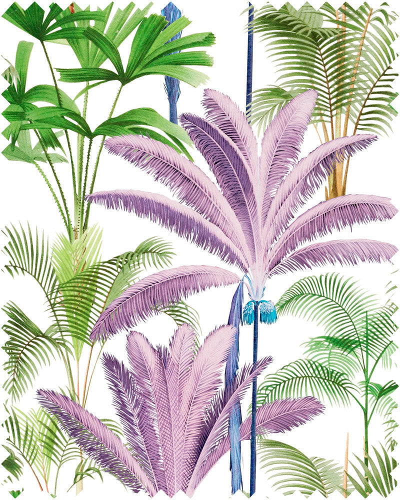 Palmeras Linen by Mind the Gap Designer Fabric TROPICAL MOOD 100% Linen Made in United Kingdom W 46cm x L 55cm / W 18.1in x L 21.6in 55.1in - Swanky Fabrics -