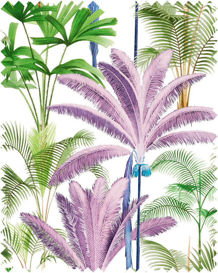Mind The Gap Fabric PALMERAS Linen (FB00006) | FB00006 | TROPICAL MOOD | Green, Pink, Purple | Fabric Carolina | https://www.fabriccarolina.com/