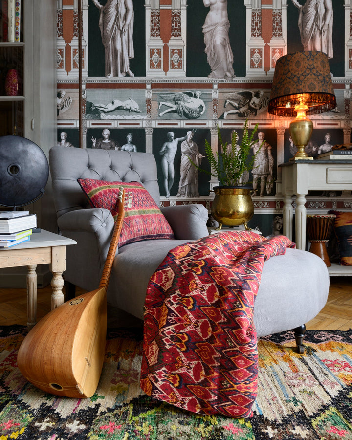 Uzbek Ikat linen fabric by Mind the Gap (FB00024), view 3