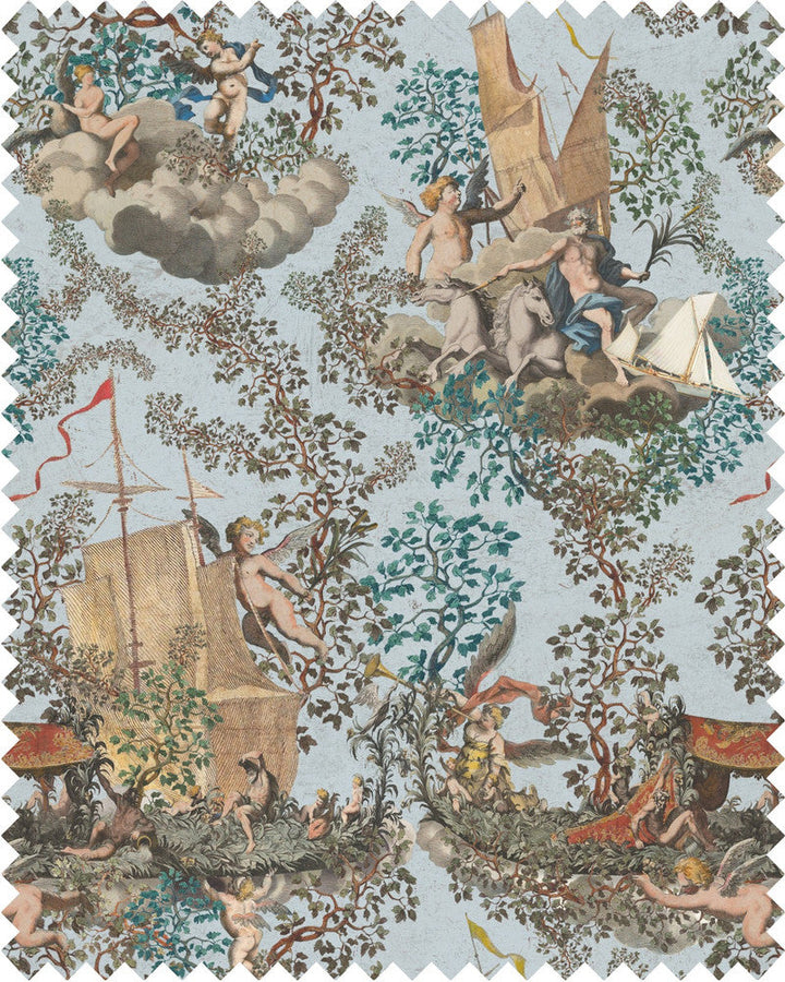 Journey To Eden Linen by Mind the Gap Designer Fabric THE TRANSYLVANIAN MANOR 100% Linen Made in United Kingdom W 46cm x L 62cm / W 18.1in x L 24.4in 55.1in - Swanky Fabrics -