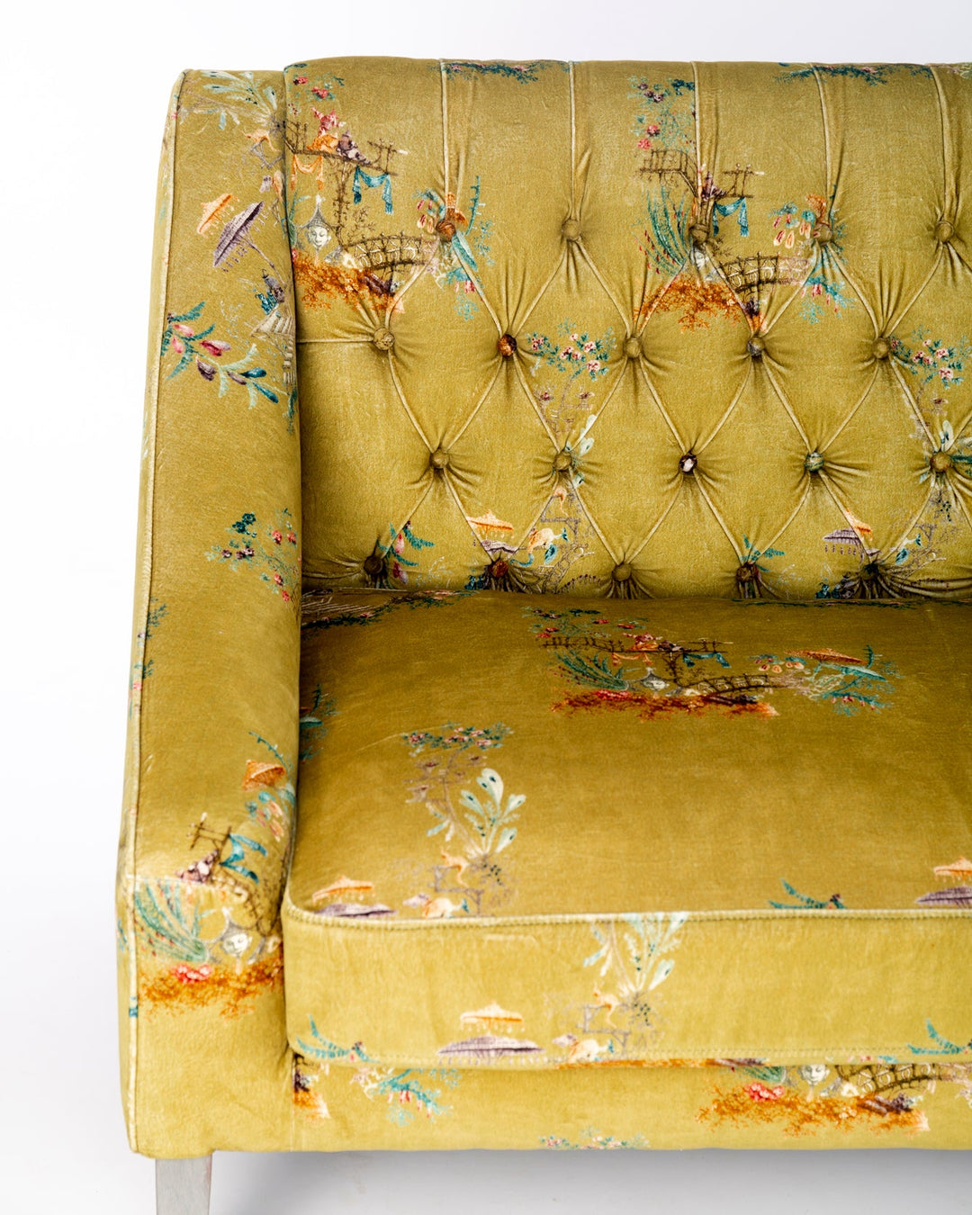 Chinoiserie velvet fabric by Mind the Gap (FB00027), view 4