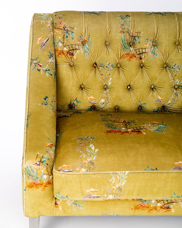 Chinoiserie velvet fabric by Mind the Gap (FB00027), view 4