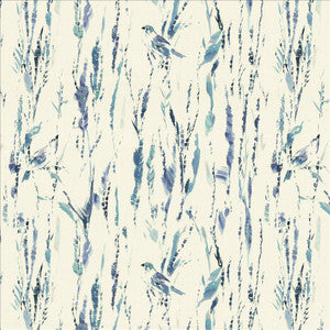 Kasmir Fabric Feathers Blue