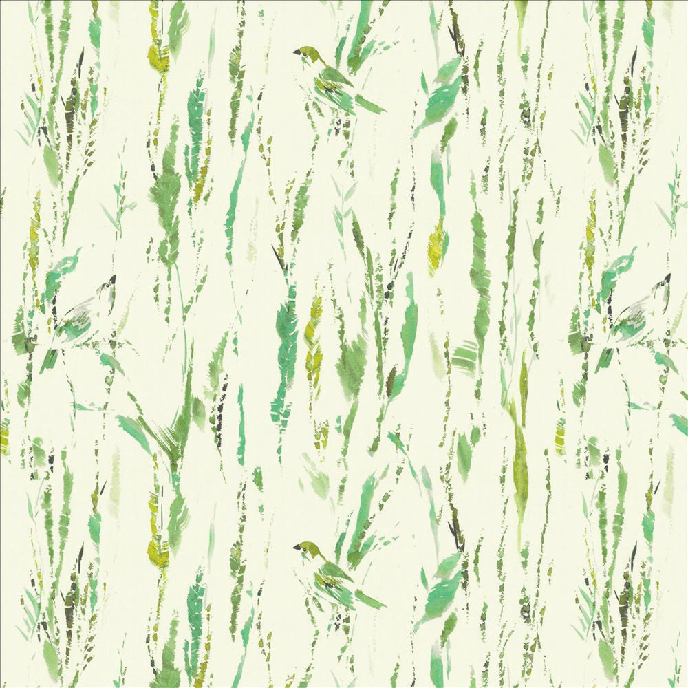 Feathers Green by Kasmir Designer Fabric 5154 100% Cotton
 SPAIN 51,000 Wyzenbeek Double Rubs </p><p>Repeat: Horizontal: 27 inches and Vertical: 25 2/8 inches 54 - Swanky Fabrics -
