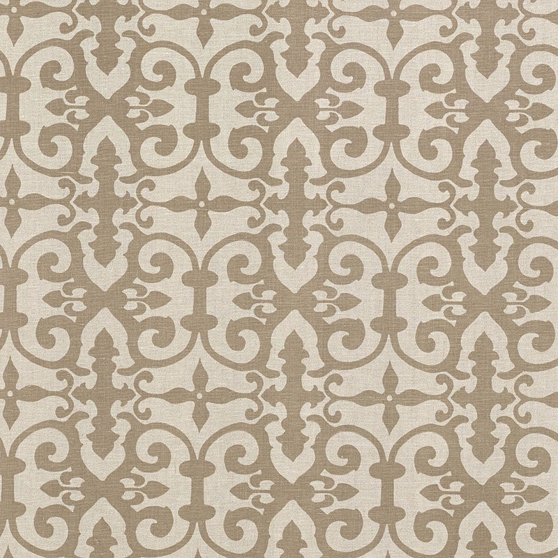 Ferne Park Brown FERN002 by Schumacher Designer Fabric Veere-Grenney 100% Linen Martindale 18,000 Horizontal: 8 and Vertical: 8 47 - Swanky Fabrics -