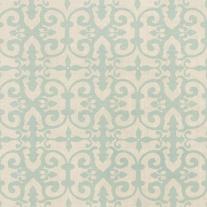 Ferne Park Aqua FERN003 by Schumacher Designer Fabric Veere-Grenney 100% Linen Martindale 25,000 Horizontal: 8 and Vertical: 8 47 - Swanky Fabrics -