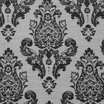 Catalina Black by Mitchell Designer Fabric #1701 83% Polyester 9% Linen 8% Cotton China </p><p>Repeat: Horizontal: 14 and Vertical: 18.5 56.5 - Swanky Fabrics -
