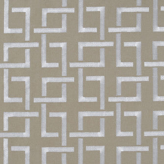 Gia Stone w/White by Mitchell Designer Fabric #1904 60% Linen, 40% Cotton India </p><p>Repeat: Horizontal: 8.5 and Vertical: 7.5 54 - Swanky Fabrics -