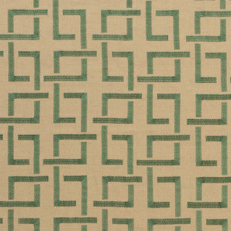 Gia Green by Mitchell Designer Fabric #1906 60% Linen,40% Cotton India </p><p>Repeat: Horizontal: 8.5 and Vertical: 7.5 54 - Swanky Fabrics -