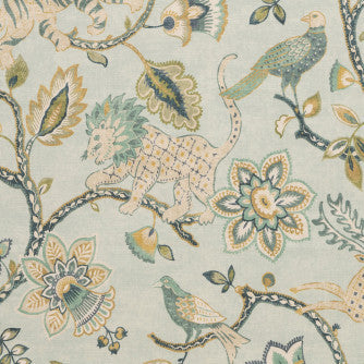 Jungle Love Spa by Mitchell Designer Fabric #1906 100% Cotton Spain </p><p>Repeat: Horizontal: 27 and Vertical: 27 54 - Swanky Fabrics -