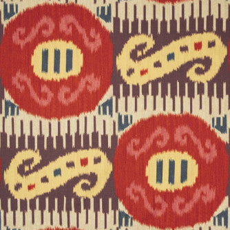 Bakara Spiceberry by Mitchell Designer Fabric #2203 100% Cotton Imported </p><p>Repeat: Horizontal: 13.5 and Vertical: 27 55 - Swanky Fabrics -