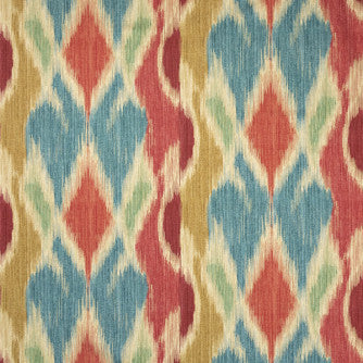 Boho Ikat Teaberry by Mitchell Designer Fabric #2203 100% Cotton Imported </p><p>Repeat: Horizontal: 13.5 and Vertical: 12.5 54 - Swanky Fabrics -