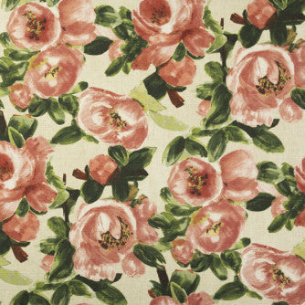 Roseland Rose by Mitchell Designer Fabric #2203 95% Polyester,5% Linen Imported </p><p>Repeat: Horizontal: 27 and Vertical: 26 54 - Swanky Fabrics -