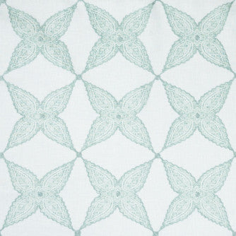 Aster Floral Aqua by Mitchell Designer Fabric #2204 60% Cotton,21% Polyester,15% Rayon,4% Linen Imported </p><p>Repeat: Horizontal: 5.4 and Vertical: 5.4 55 - Swanky Fabrics -