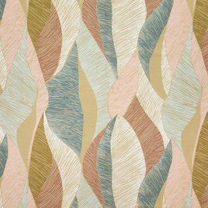 Carole Fabric Painted Leaves Caramel