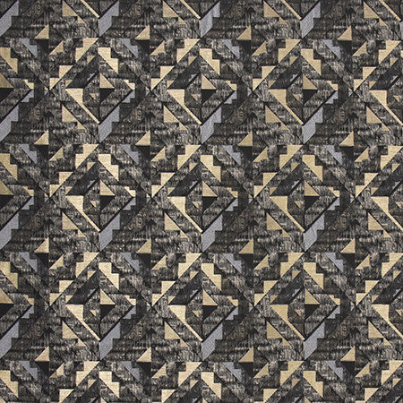 Moving On Up Noir by Carole Designer Fabric State Of The Art 100% Polyester CHINA 7 1/4" V, 7" H 55" - Swanky Fabrics -