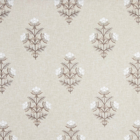 Make An Entrance Truffle by Carole Designer Fabric Earthbound Base: 52% Polyester, 48% Cotton Embr: 100% Viscose 50,000 Wyzenbeek Double Rubs 12 3/4" V, 6 1/2"H HD 51" - Swanky Fabrics -