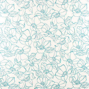 Carole Fabric Flower Stencil Aqua