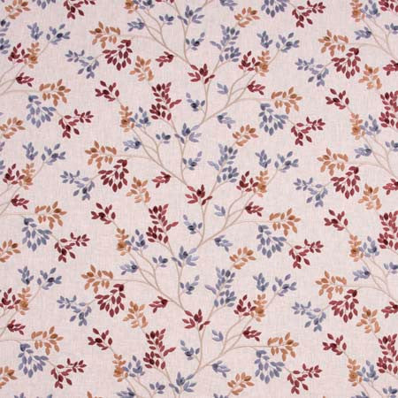 Feet Above Vineyard by Carole Designer Fabric Red Sea 52% Cotton, 48% Polyester India 20,000 Wyzenbeek Double Rubs 9 1/8" V, 17 1/4" H 51.75" - Swanky Fabrics -