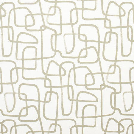 Wrong Turn Sand by Carole Designer Fabric Prisma 100% Cotton SPAIN 27" V, 13 1/2" H HD 54" - Swanky Fabrics -