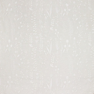 Peaceful Feeling White by Carole Designer Fabric Sheer Genius 70% Polyester, 30% Cotton India N/A 15 3/8" V, 25 3/8" H 51" - Swanky Fabrics -