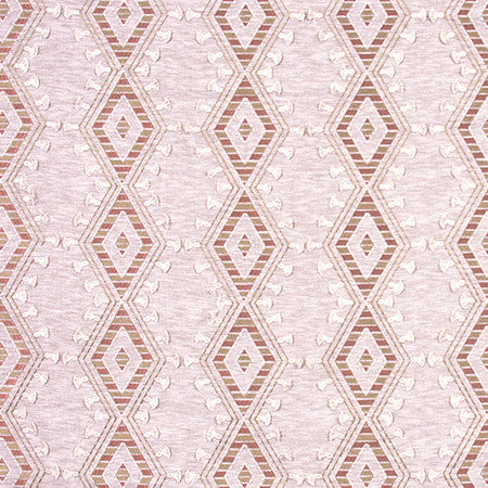 World Travels Cameo by Carole Designer Fabric Pink Jade 71% Polyester, 29% Cotton India 25,000 Wyzenbeek Double Rubs 6 1/4" V, 6 1/2" H 52" - Swanky Fabrics -