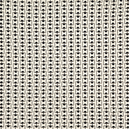Breakthrough Black by Carole Designer Fabric Hidden Treasure Base: 52% Cotton, 48% Poly Embr: 79% Cotton, 21% Viscose India 2 3/8" V, 4 1/2" H 53" - Swanky Fabrics -