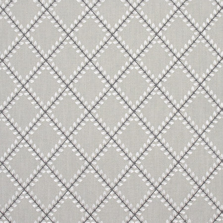 Diamond Petals Smoke by Carole Designer Fabric Wellington Base: 100% Polyester. Embr: 100% Viscose INDIA 51,000 Wyzenbeek Double Rubs 6" V, 5 3/8" H HD 55" - Swanky Fabrics -