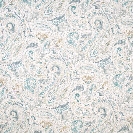 Ruston Way Vapor by Carole Designer Fabric Blue Forest 100% Cotton China 26 5/8" V, 27" H HD 57" - Swanky Fabrics -