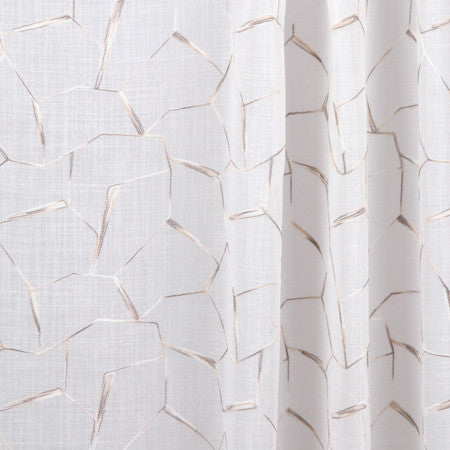 Crushing Linen by Carole Designer Fabric Sheer Movement 100% Polyester Turkey 6" V, 7 7/8" H 104" - Swanky Fabrics -