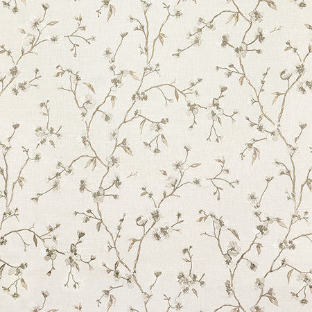 Music Lover Pearl by Carole Designer Fabric Earth & Stone Base: 69% Cotton, 31% Polyester. Embr: 100% Rayon India 25 1/4" V, 12 1/2" H HD 50" - Swanky Fabrics -