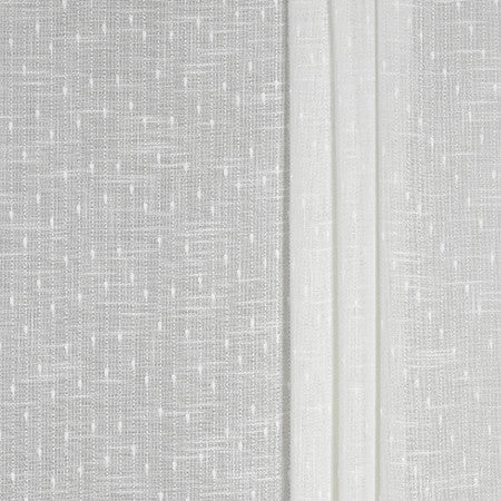 Unique Vision Bleach White by Carole Designer Fabric Sheer Impressions 97% Polyester, 3% Linen N/A 3 3/4" V 118" - Swanky Fabrics -