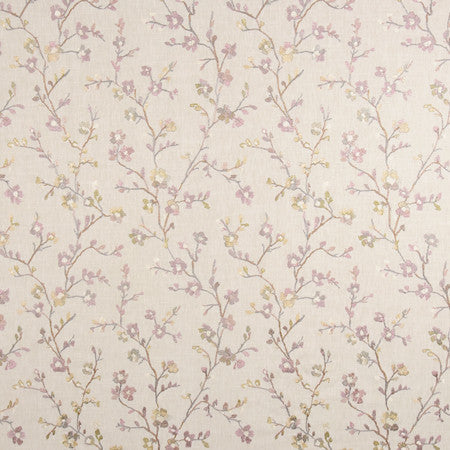 Flower Trail Wisteria by Carole Designer Fabric From The Heart 58% Cotton, 42% Polyester India 6,000 Wyzenbeek Double Rubs </p><p>Repeat: 18 1/2" V, 17 1/2" H 52.25" - Swanky Fabrics -