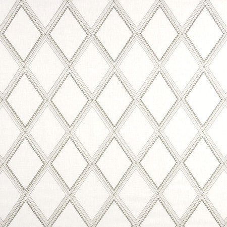 Reflect Your Hopes Fog by Carole Designer Fabric From The Heart 55% Cotton, 16% Rayon, 15% Polyester, 10% Zari, 4% Linen India 7 1/2" V, 5 1/4" H 52" - Swanky Fabrics -