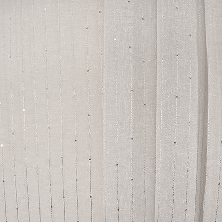 Let You Go Natural by Carole Designer Fabric Sheer Luxury 91% Polyester, 9% Cotton-Weighted Hem TURKEY 1" V 120" - Swanky Fabrics -