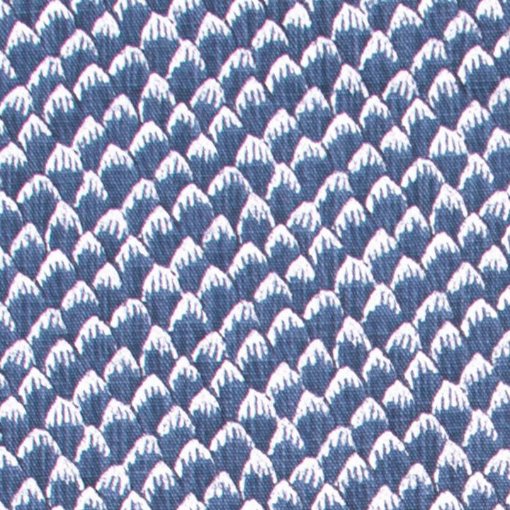 Snowcaps Cobalt by Carole Designer Fabric Wintermint 85% Cotton, 15% Linen Pakistan 24,000 Wyzenbeek Double Rubs Horizontal: 3 and Vertical: 4.25 54 - Swanky Fabrics -