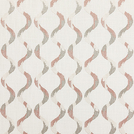 Patched In Blush by Carole Designer Fabric Dawn & Dusk Base: 100% Polyester. Embr: 100% Polyester India 30,000 WYZENBEEK DOUBLE RUBS 9 1/2" V, 5 1/4" H 53" - Swanky Fabrics -
