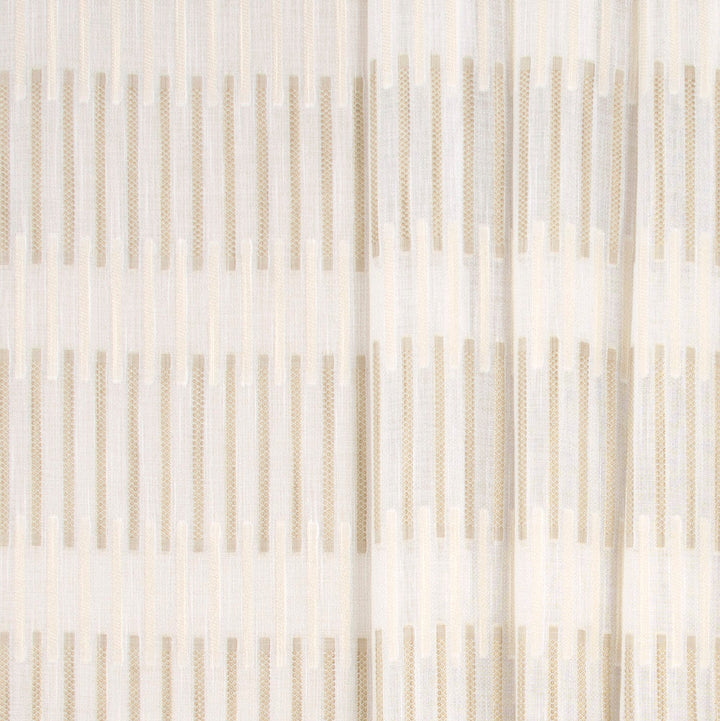 Roped Around Latte by Carole Designer Fabric Sheer Marvel 100% Polyester TURKEY N/A Horizontal: 875 and Vertical: 75 118 - Swanky Fabrics -
