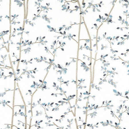 <p>Through The Trees Ice Blue by Carole Designer Fabric</p><p><strong>Required Minimum Quantity Purchase: 2 yards</strong></p><p>Book: Forget Me Knot</p><p>Content: Base: 69% Cotton, 31% Polyester Embr: 100% Rayon</p><p>Origin: </p><p>Performance: 15,000 Wyzenbeek Double Rubs</p><p>Repeat: 25" V, 12 1/2" H HD</p><p>Width: 50*"</p>